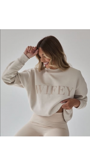 Sweatshirt beige farve  Sweatshirt beige farve